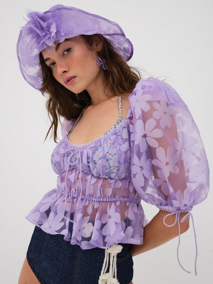 For Love and Lemons Fran Top - Purple