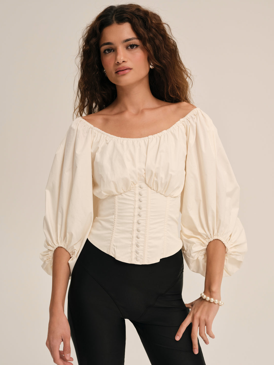 For Love and Lemons Marion Blouse - Cream