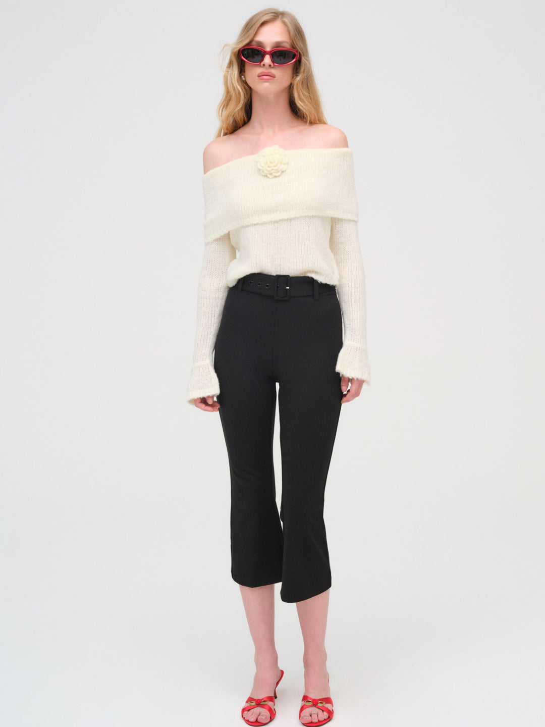 For Love and Lemons Aspen Knit Top - Cream