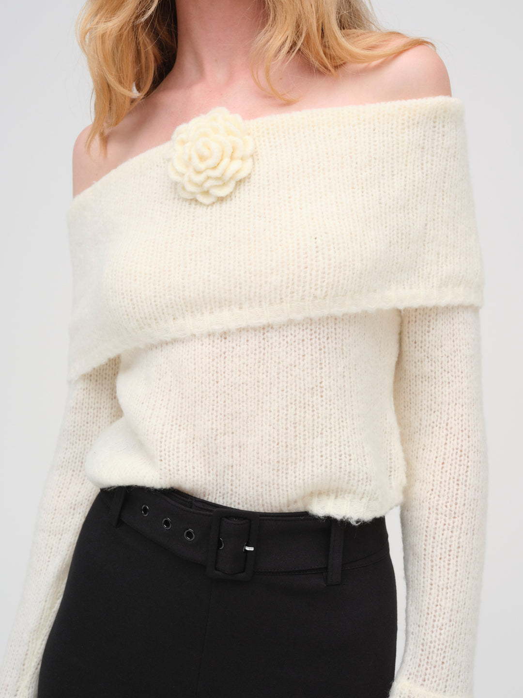 For Love and Lemons Aspen Knit Top - Cream