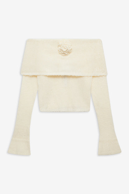 For Love and Lemons Aspen Knit Top - Cream