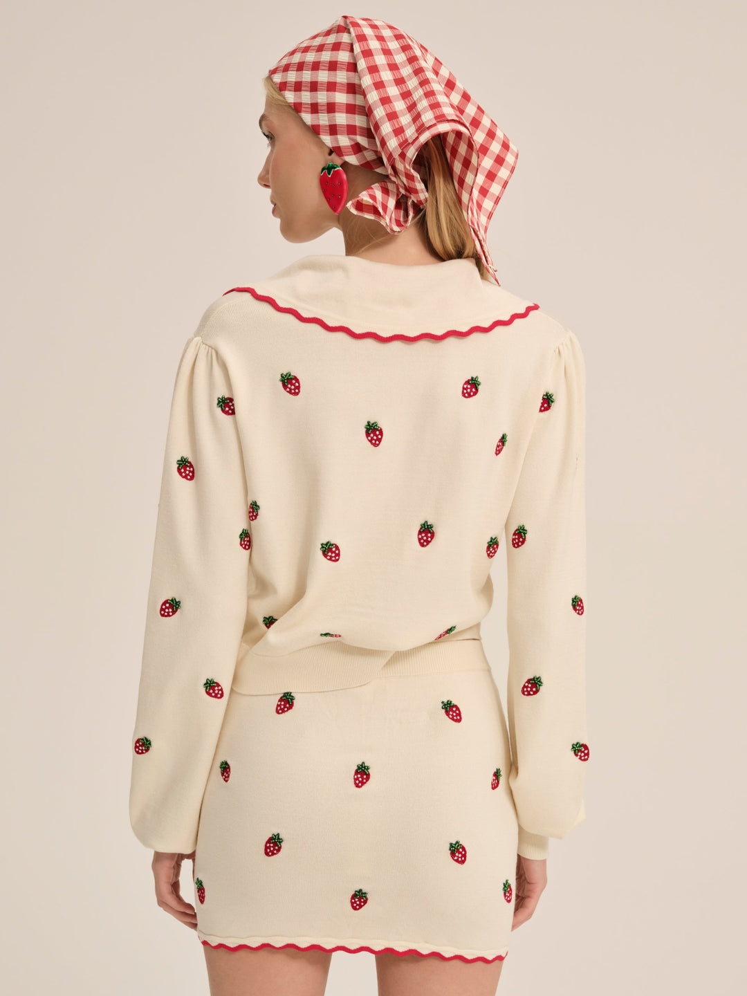 For Love and Lemons Strawberry Jam Cardigan - Cream