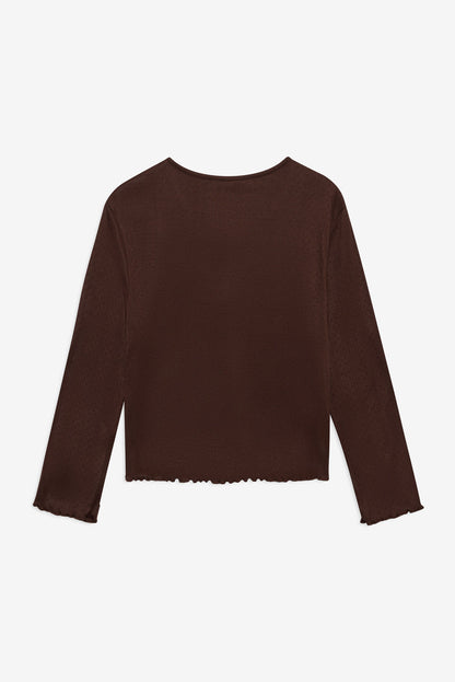 For Love and Lemons Elliana Cardigan - Chocolate