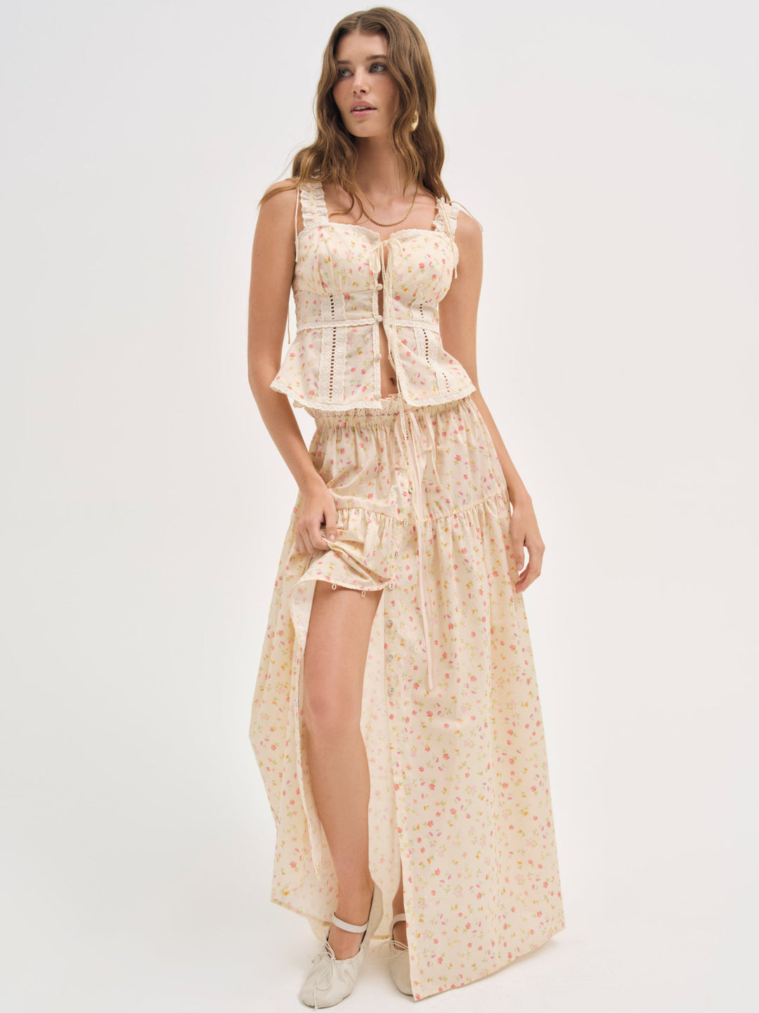For Love and Lemons Morgan Top - Peach