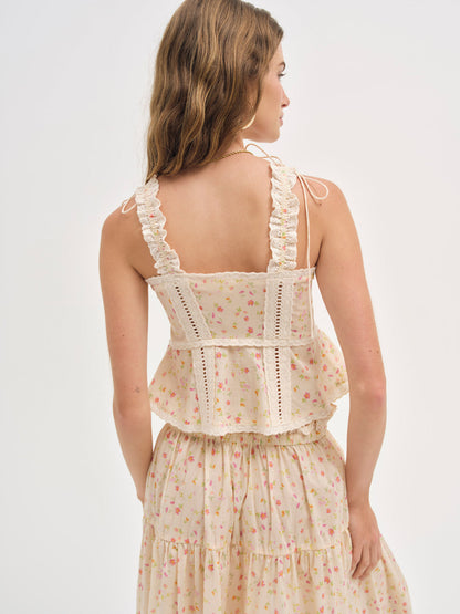 For Love and Lemons Morgan Top - Peach