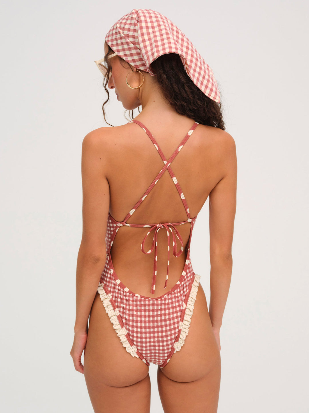 For Love and Lemons Strappy One Piece Swimsuit - Red