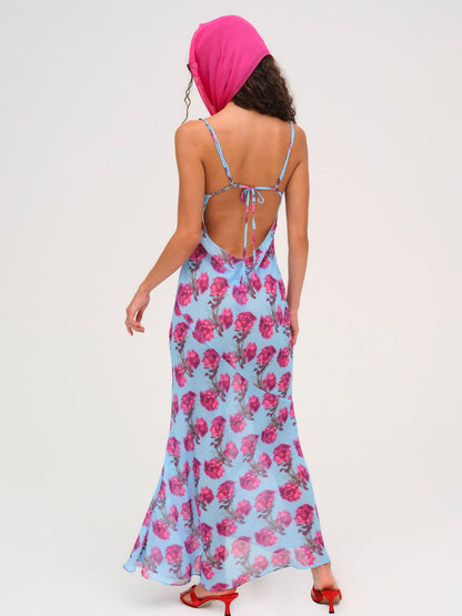 For Love and Lemons Marina Maxi Dress - Blue