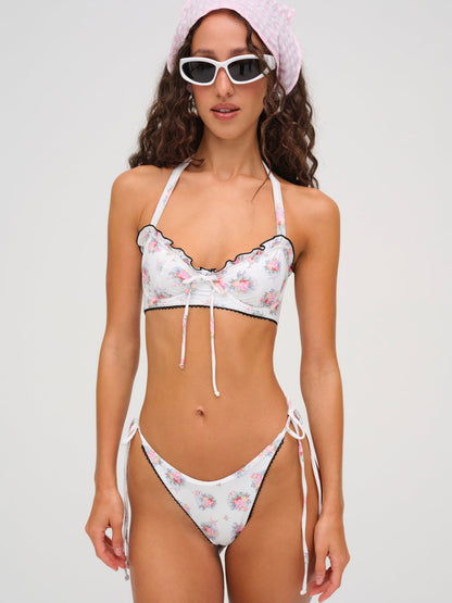 For Love and Lemons Doily Bikini Bottom - White