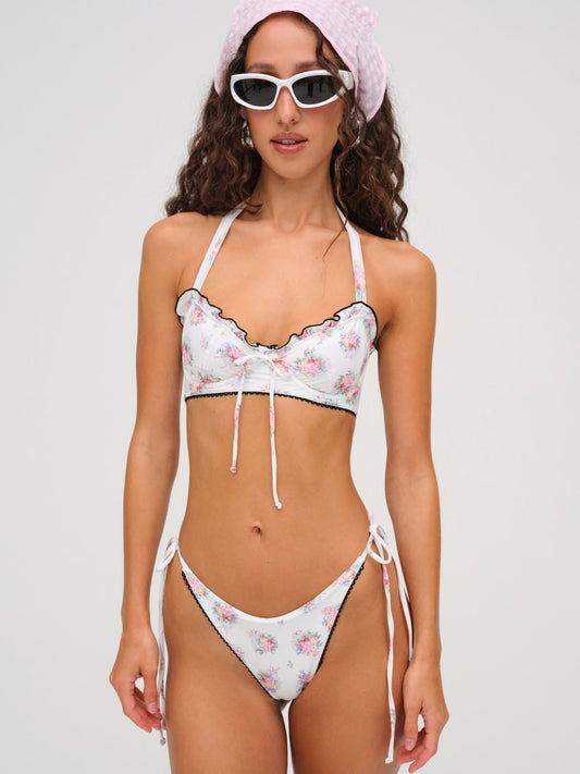 For Love and Lemons Doily Bikini Bottom - White