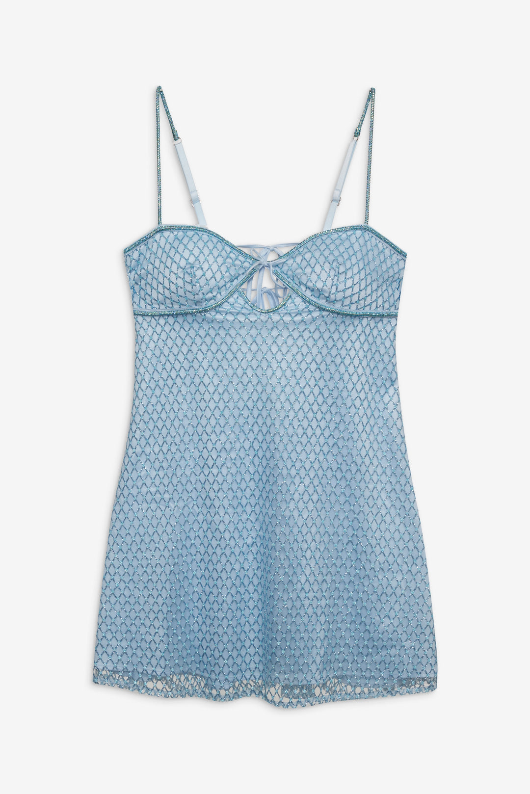 For Love and Lemons Glitter Slip Dress - Blue