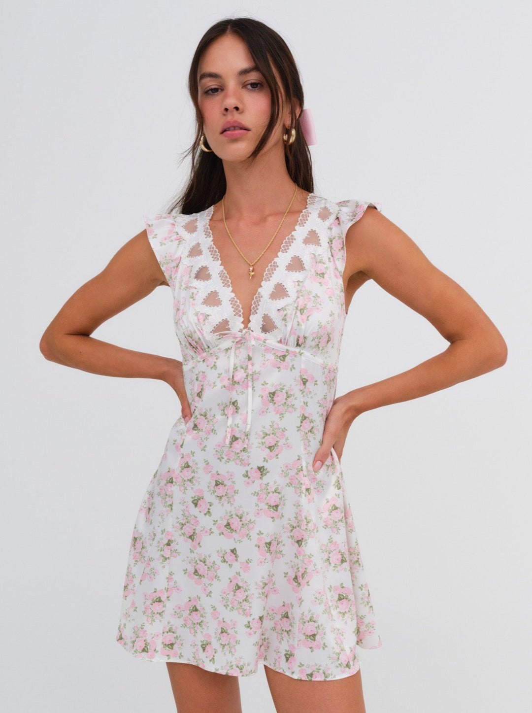 For Love and Lemons Naima Slip Dress - Pink