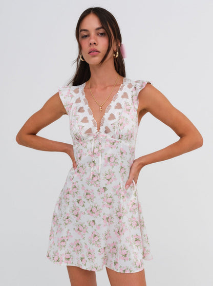 For Love and Lemons Naima Slip Dress - Pink