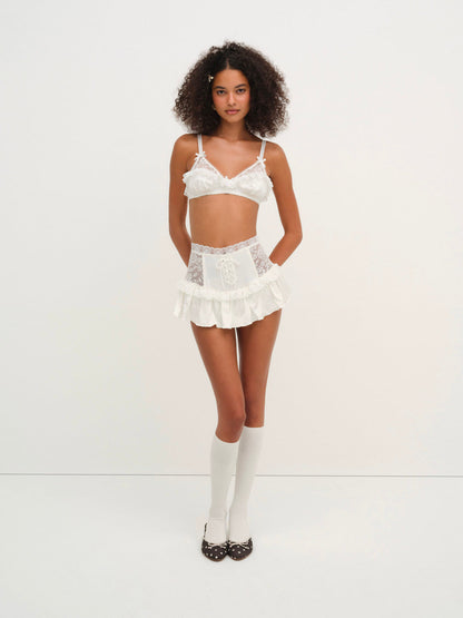 For Love and Lemons Lana Bralette - White