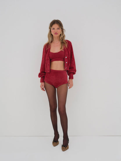 For Love and Lemons Fiona Cardigan - Red