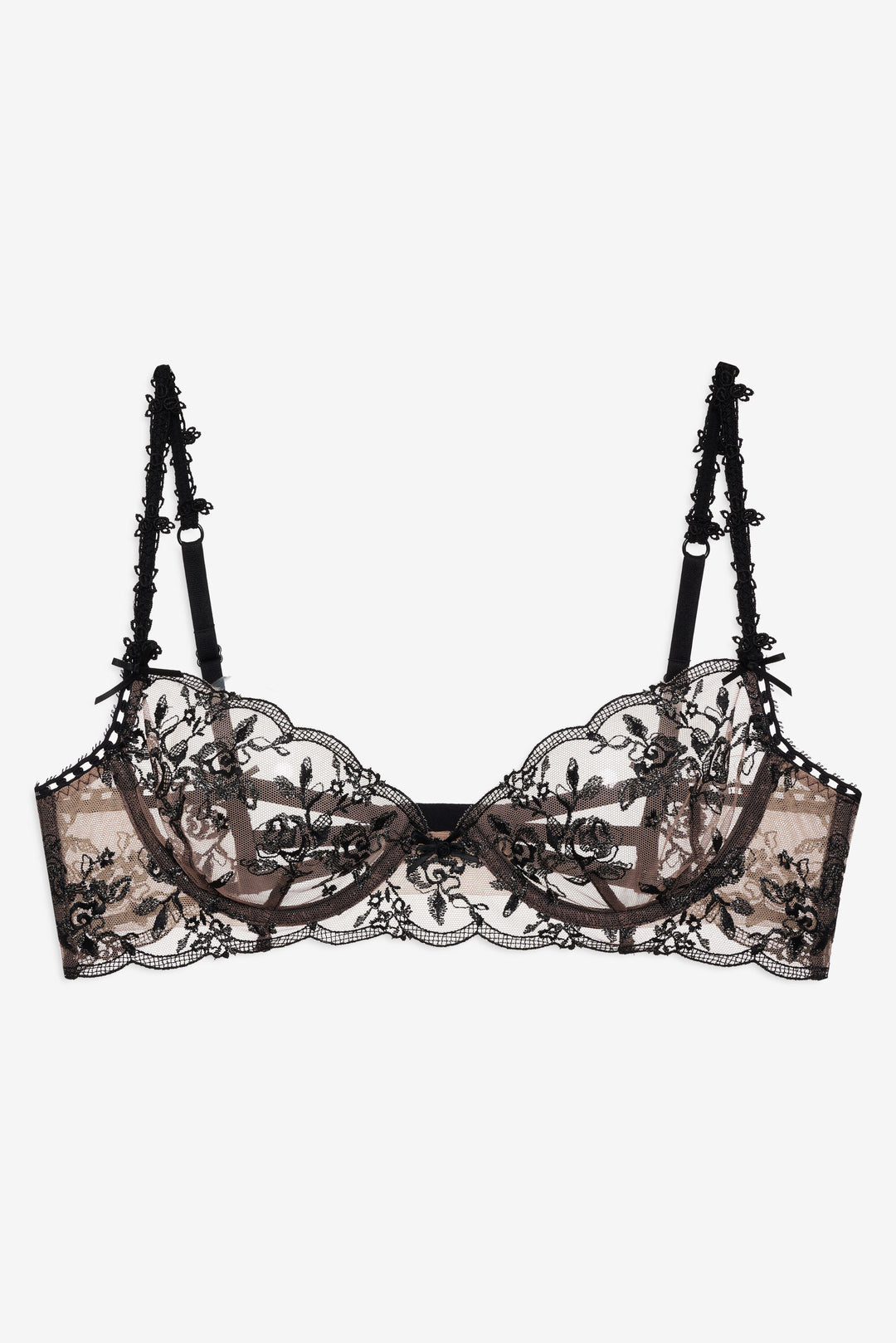 For Love and Lemons Sonia Underwire Bra - Black