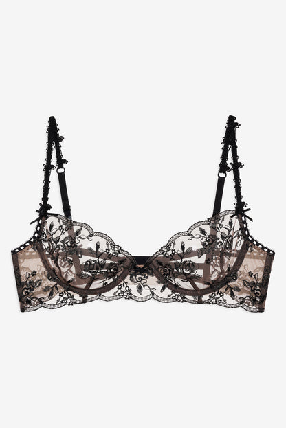 For Love and Lemons Sonia Underwire Bra - Black
