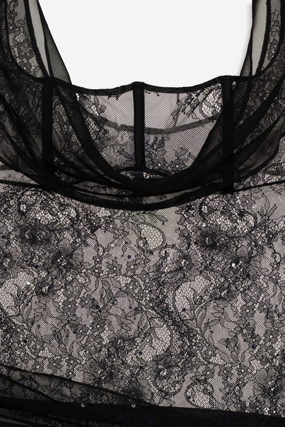 For Love and Lemons Sonja Slip Dress - Black