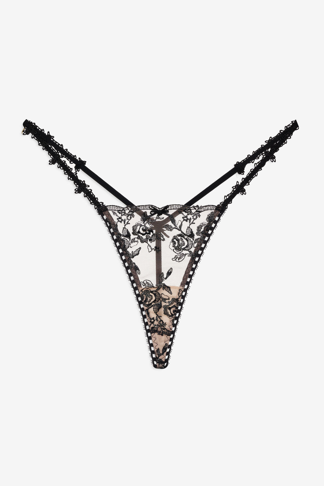 For Love and Lemons Sonia G String Panty - Black