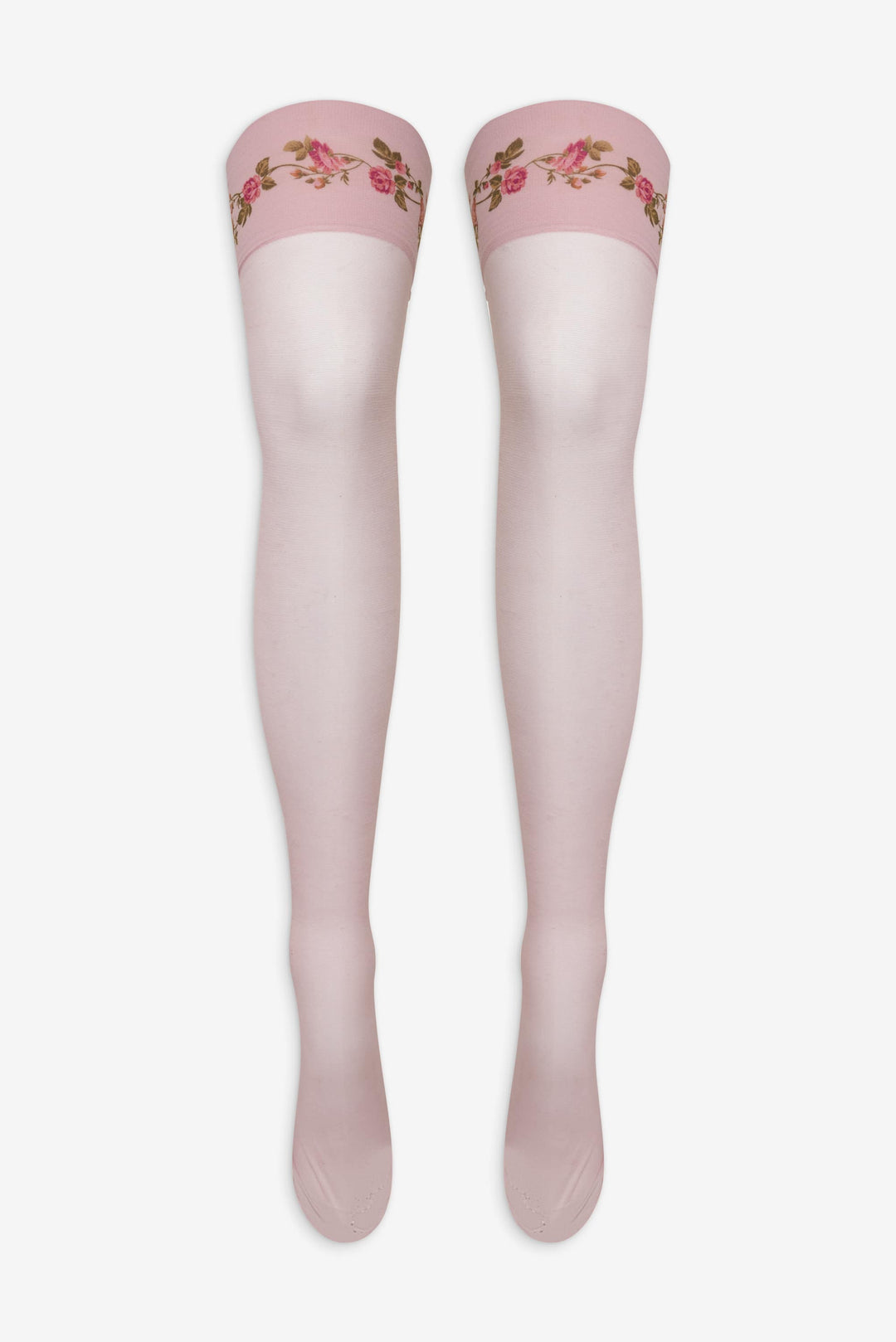 For Love and Lemons Rose Vine Thigh-High Socks - Pink
