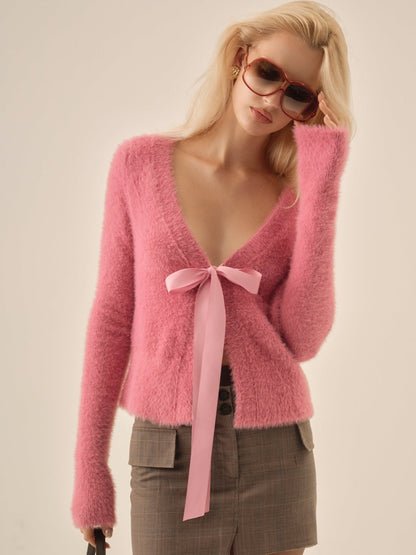For Love and Lemons Tayla Knit Cardigan - Pink