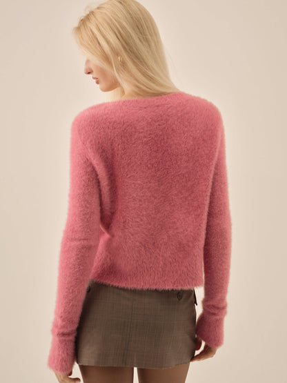 For Love and Lemons Tayla Knit Cardigan - Pink