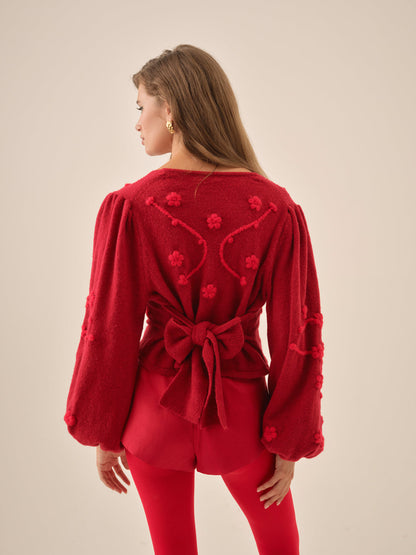 For Love and Lemons Adalyn Cardigan - Red