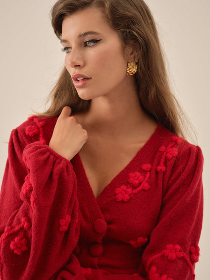 For Love and Lemons Adalyn Cardigan - Red