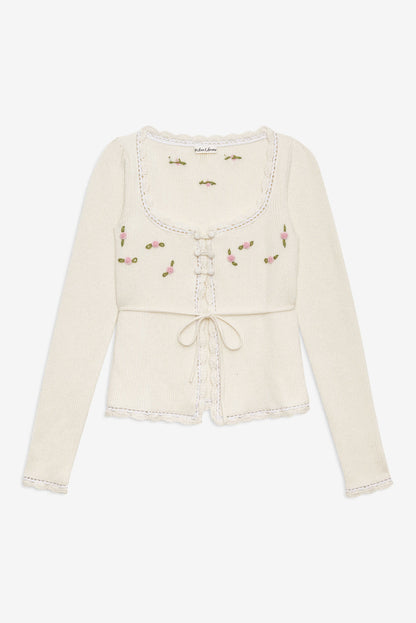 For Love and Lemons Pheobe Knit Top - Cream