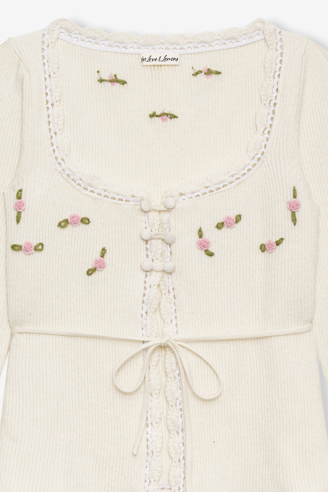 For Love and Lemons Pheobe Knit Top - Cream