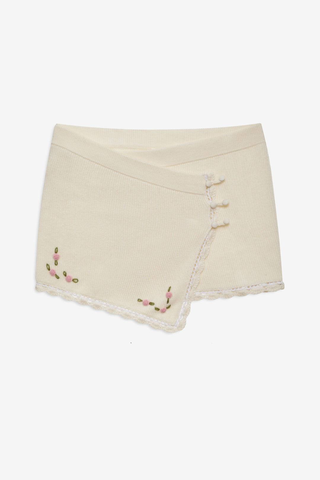 For Love and Lemons Pheobe Knit Mini Skirt - Cream