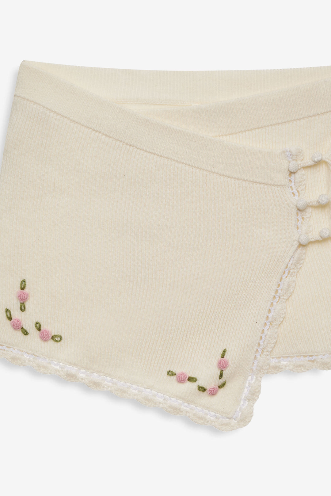 For Love and Lemons Pheobe Knit Mini Skirt - Cream