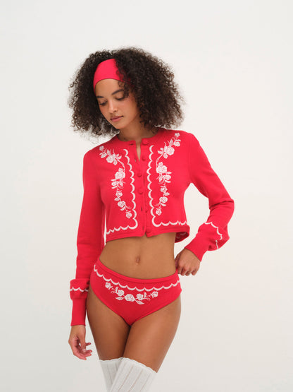 For Love and Lemons Josephina Panty - Red