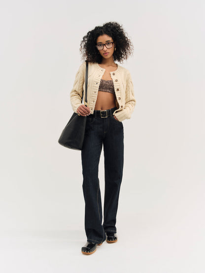 For Love and Lemons Regina Cardigan - Tan