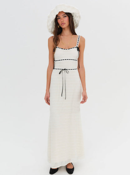 For Love and Lemons Mayfair Crochet Maxi Dress - White
