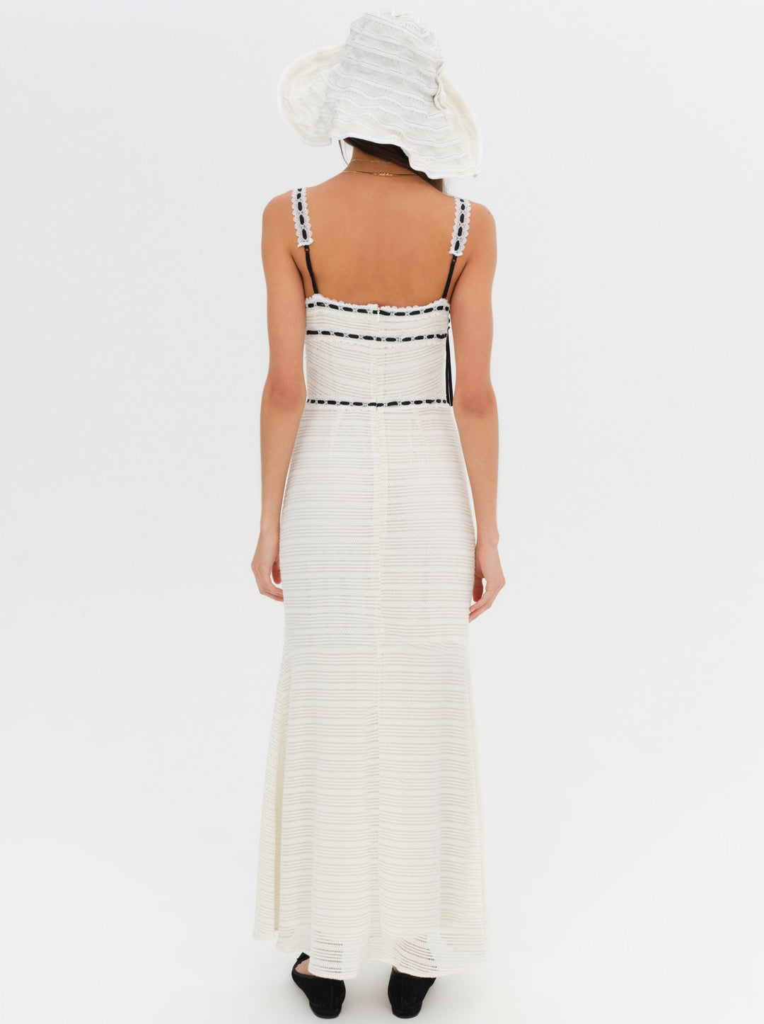 For Love and Lemons Mayfair Crochet Maxi Dress - White