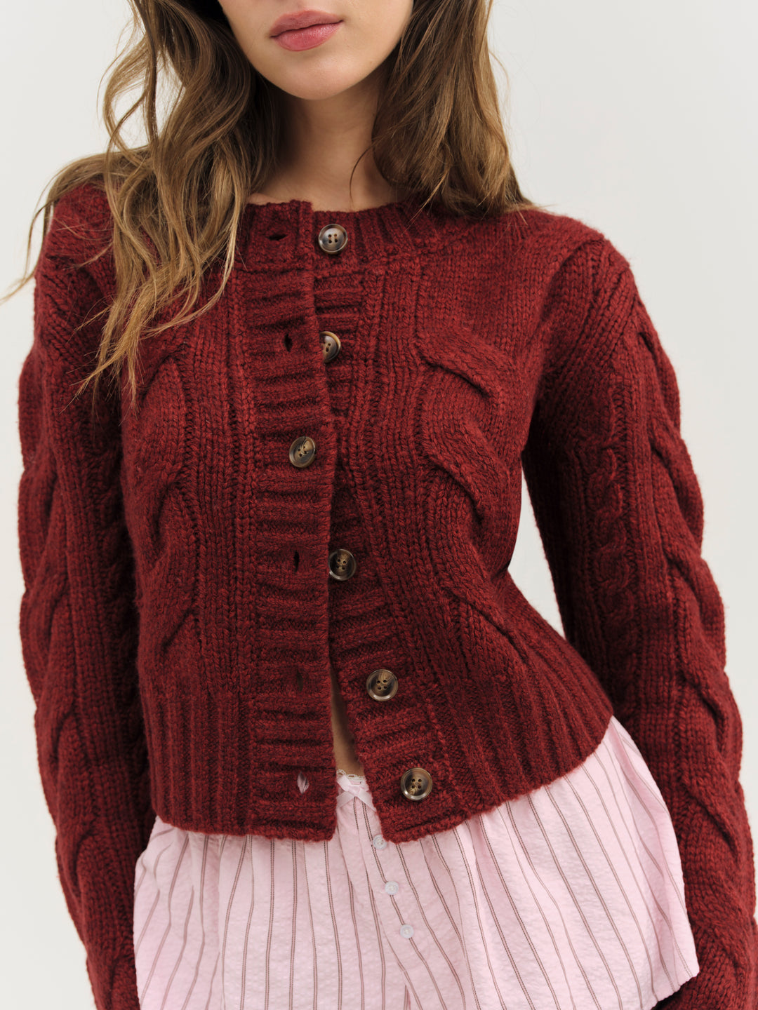 For Love and Lemons Regina Cardigan - Red
