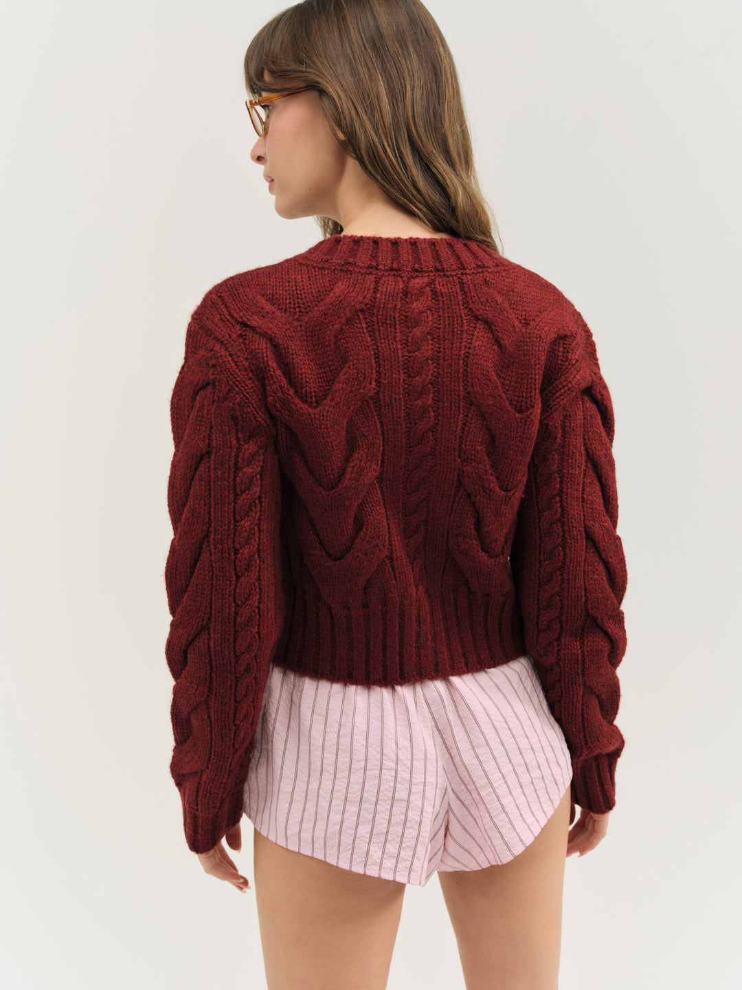 For Love and Lemons Regina Cardigan - Red