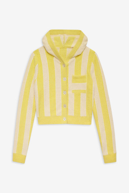 For Love and Lemons Sleepy Stripe Hoodie - Yellow