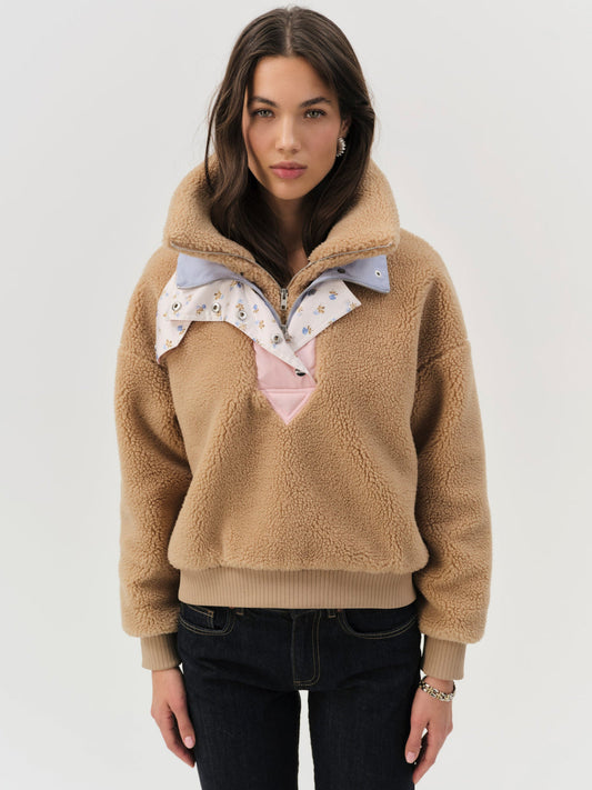 For Love and Lemons Caitlyn Pullover Sweater - CAMEL