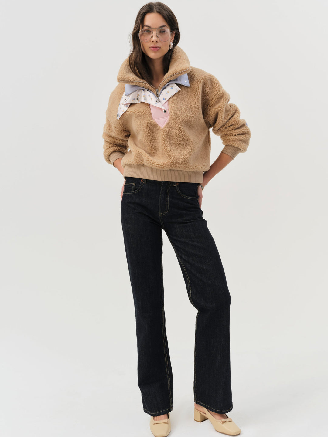 For Love and Lemons Caitlyn Pullover Sweater - CAMEL