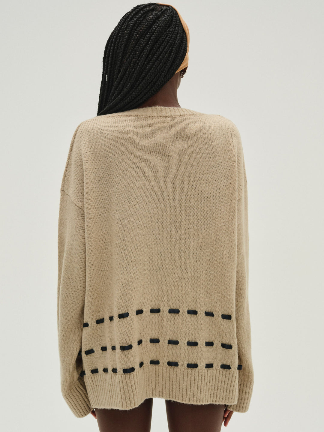 For Love and Lemons Solana Cardigan with Scarf - Tan