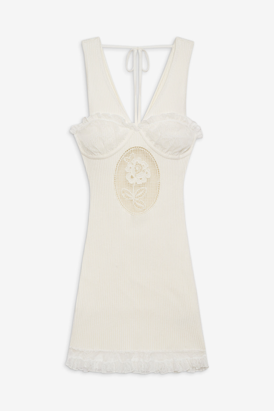 For Love and Lemons Lyon Knit Mini Dress - White