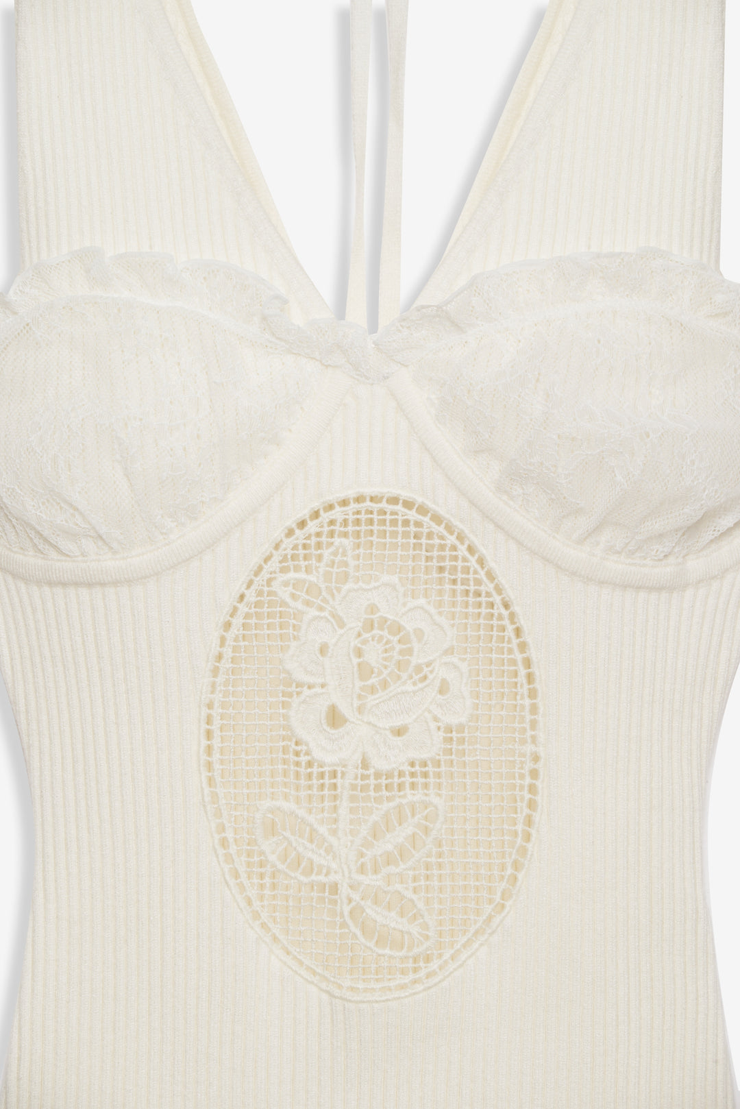 For Love and Lemons Lyon Knit Mini Dress - White