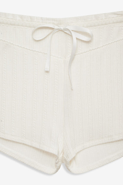 For Love and Lemons Allison Pointelle Short - White