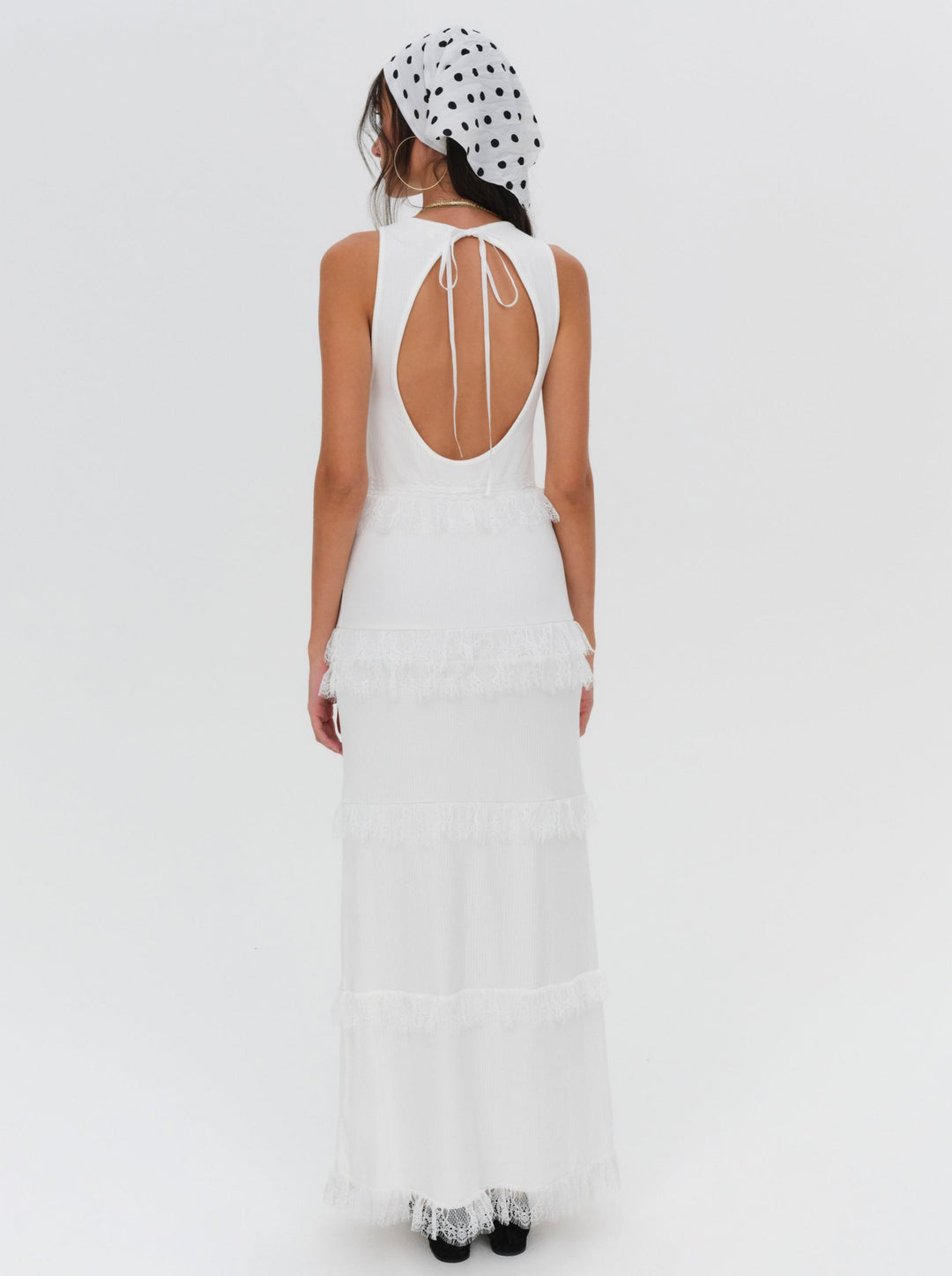 For Love and Lemons Joan Maxi Dress - White