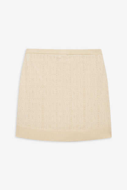 For Love and Lemons Daniela Knit Mini Skirt - Cream