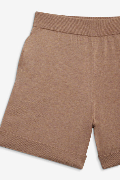 For Love and Lemons Cassidy Knit Shorts - Brown