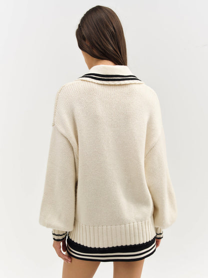 For Love and Lemons Marina Knit Cardigan - Tan