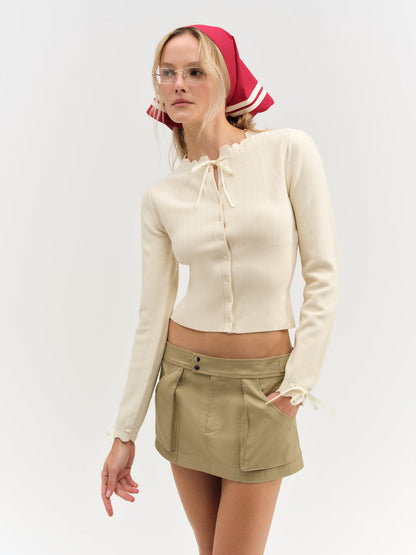 For Love and Lemons Naomi Sweater - Cream