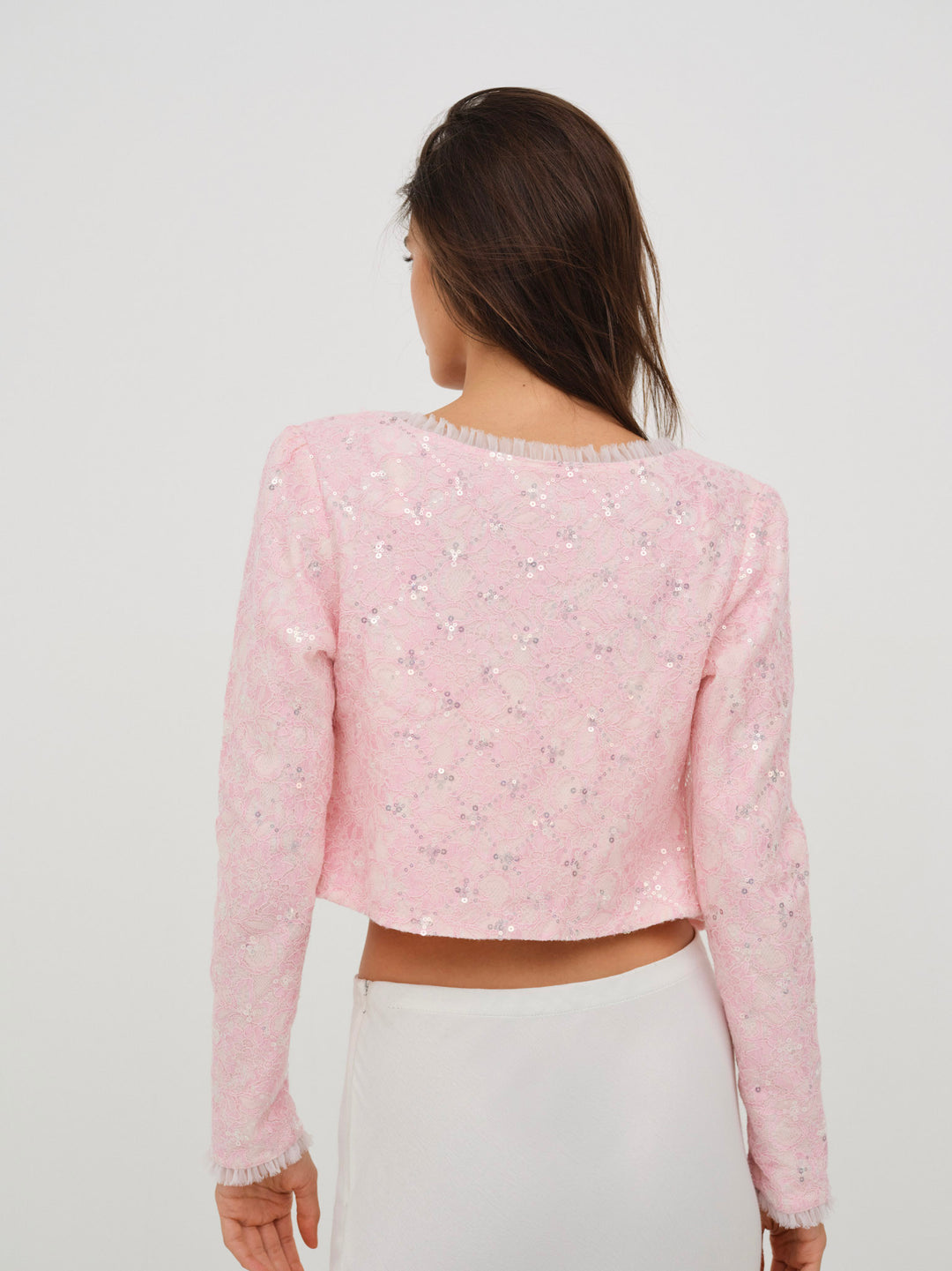 For Love and Lemons Isabeau Cardigan - Pink